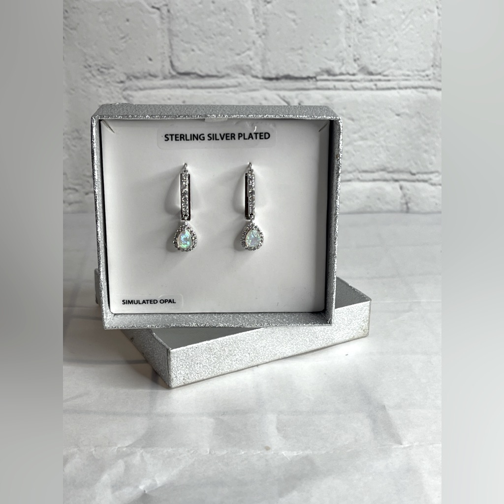 Simulated Opal Earrings